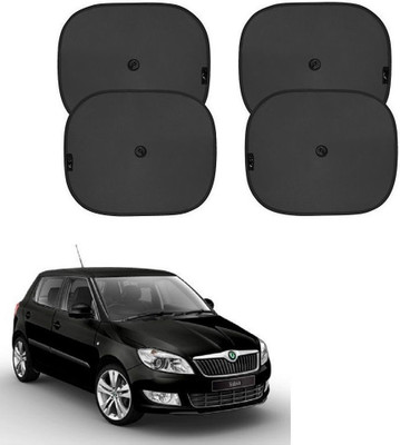 SPREADX Side Window, Rear Window Sun Shade For Skoda Fabia(Black)