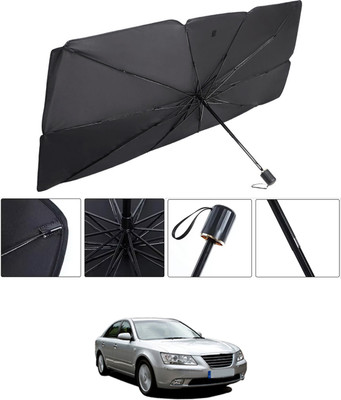 RKPSP Windshield Sun Shade For Hyundai Elantra(Black, Silver)
