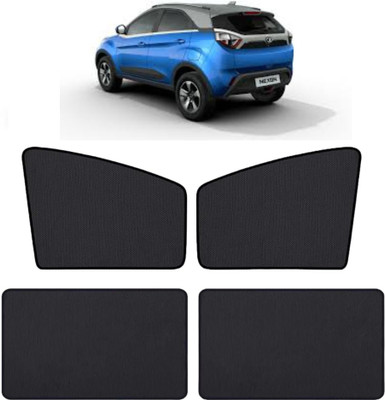 RAKRISH Rear Window, Side Window Sun Shade For Tata Nexon(Black)