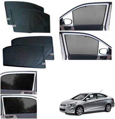 WolkomHome Side Window Sun Shade For Hyundai Verna(Black)