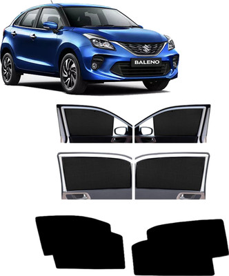 DreamRow Side Window Sun Shade For Maruti Suzuki Baleno(Black)
