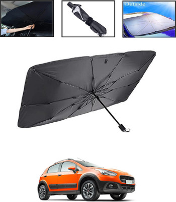 MSNP Windshield Sun Shade For Fiat Avventura(Black)