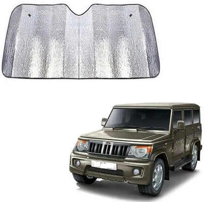 SPREADX Windshield Sun Shade For Mahindra Bolero(Silver)