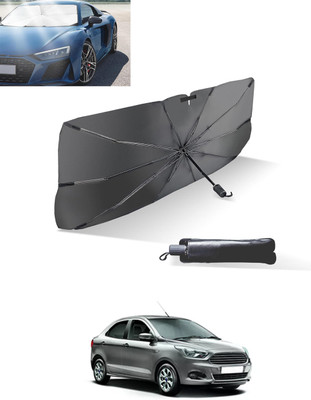 MATIES Windshield Sun Shade For Ford Aspire(Black, Silver)