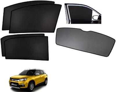AuTO ADDiCT Side Window, Rear Window Sun Shade For Maruti Suzuki Vitara Brezza(Black)