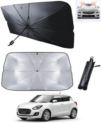 RKPSP Windshield Sun Shade For Maruti Suzuki Swift(Silver, Black)