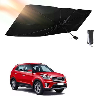 ROSHNEER ENTERPRISES Windshield Sun Shade For Hyundai Creta(Black, Silver)