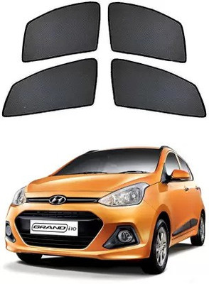 RAKRISH Rear Window, Side Window Sun Shade For Hyundai Grand i10(Black)