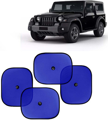 Kingsway Side Window, Rear Window, Dashboard, Sun Roof, Windshield Sun Shade For Mahindra Thar(Blue)