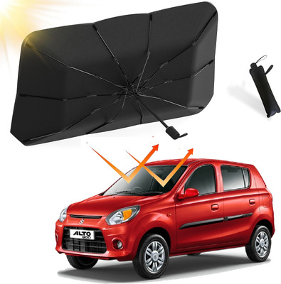 Aadikart Dashboard, Windshield Sun Shade For Maruti Suzuki Alto 800, Alto K10, Alto(Black, Silver)