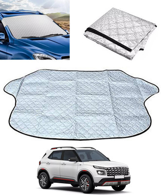 monolive Windshield Sun Shade For Hyundai Universal For Car(Silver)