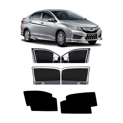 DreamRow Side Window Sun Shade For Honda City(Black)