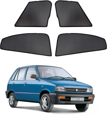 RAKRISH Rear Window, Side Window Sun Shade For Maruti Suzuki 800(Black)