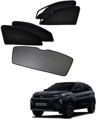 RAKRISH Rear Window, Side Window Sun Shade For Tata Nexon EV(Black)