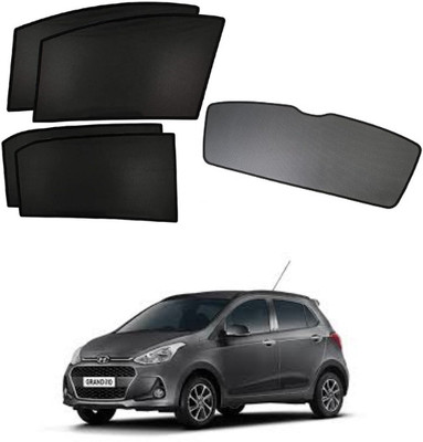 RAKRISH Rear Window, Side Window Sun Shade For Hyundai Grand i10(Black)