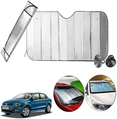 AUTO PEARL Dashboard, Windshield Sun Shade For Volkswagen Ameo(Silver)