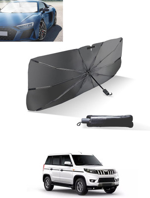 MATIES Windshield Sun Shade For Mahindra Bolero Neo(Black, Silver)