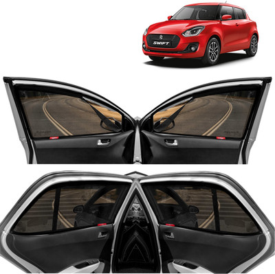 Kingsway Side Window, Rear Window Sun Shade For Maruti Suzuki Swift(Black)