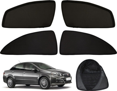 Tech Auto Side Window Sun Shade For Fiat Linea Classic(Black)