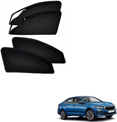 PEEPS STORE Side Window Sun Shade For Skoda Slavia(Black)