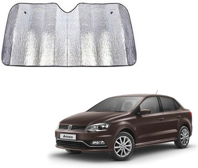 SPREADX Windshield Sun Shade For Volkswagen Ameo(Silver)