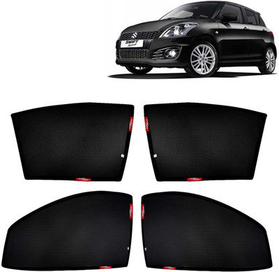 Kingsway Side Window, Rear Window Sun Shade For Maruti Suzuki Swift(Black)