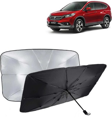 Kingsway Dashboard, Windshield Sun Shade For Honda CR-V(Black, Silver)