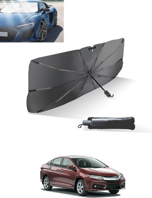 MATIES Windshield Sun Shade For Honda Universal For Car(Black, Silver)