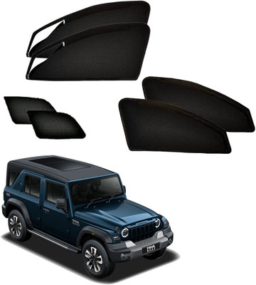 HARKRISH Side Window Sun Shade For Mahindra Thar(Black)