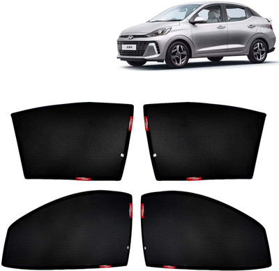 Kingsway Side Window, Rear Window Sun Shade For Hyundai Aura(Black)