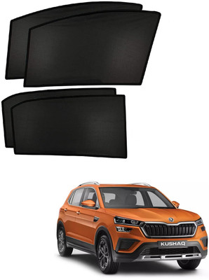 AuTO ADDiCT Side Window Sun Shade For Skoda Kusaq(Black)