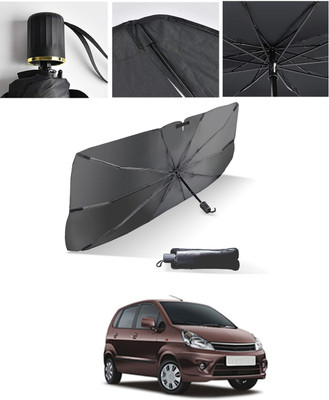 AYW Windshield Sun Shade For Maruti Suzuki Zen Estilo(Black, Silver)