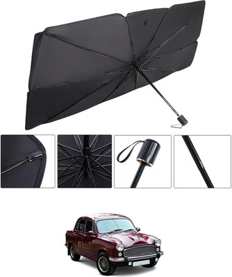 RKPSP Windshield Sun Shade For HM Ambassador(Black, Silver)