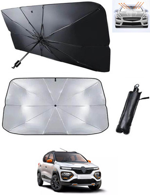 RKPSP Windshield Sun Shade For Renault Universal For Car(Black, Silver)