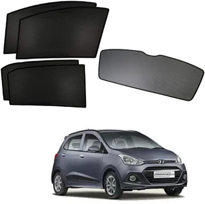 RAKRISH Rear Window, Side Window Sun Shade For Hyundai Grand i10(Black)