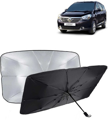 Kingsway Dashboard, Windshield Sun Shade For Renault Lodgy(Black, Silver)