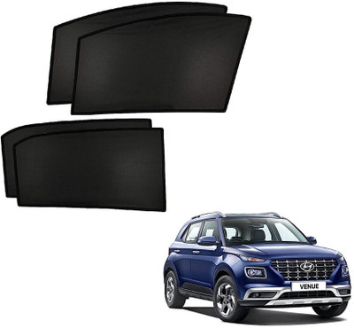 RAKRISH Side Window, Rear Window Sun Shade For Hyundai Venue(Black)