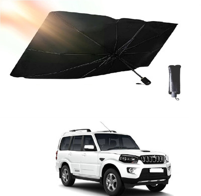 ROSHNEER ENTERPRISES Windshield Sun Shade For Mahindra Scorpio(Black, Silver)