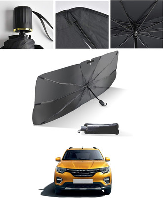 AYW Windshield Sun Shade For Renault Universal For Car(Black, Silver)