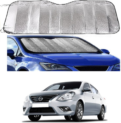 ROSHNEER ENTERPRISES Windshield Sun Shade For Nissan Sunny(Silver)