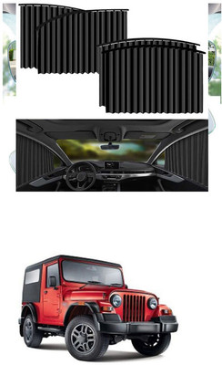 GONAMA Rear Window Sun Shade For Mahindra Thar(Black)