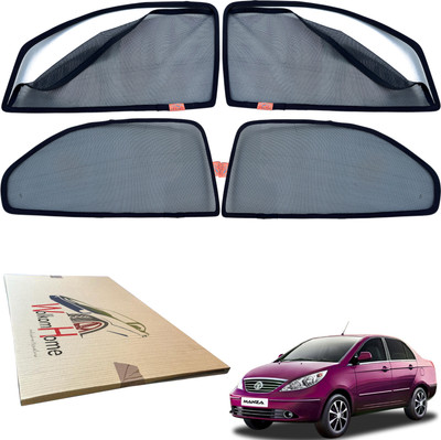 WolkomHome Side Window Sun Shade For Tata Manza(Black)
