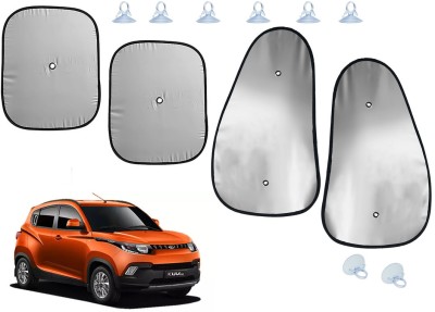 AUTO PEARL Windshield Sun Shade For Mahindra KUV 100(Silver, Black)