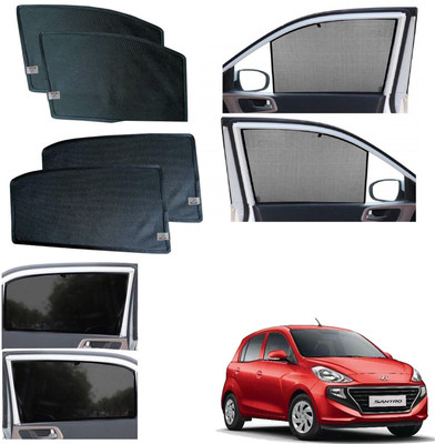 WolkomHome Side Window Sun Shade For Hyundai Santro(Black)