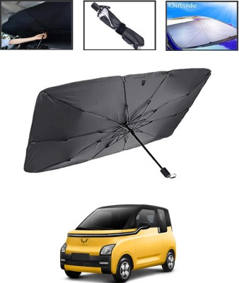 MSNP Windshield Sun Shade For MG Universal For Car(Black, Silver)