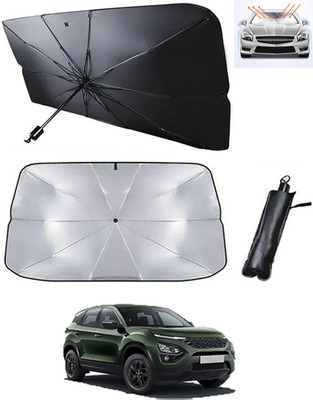 RKPSP Windshield Sun Shade For Tata Universal For Car(Black, Silver)
