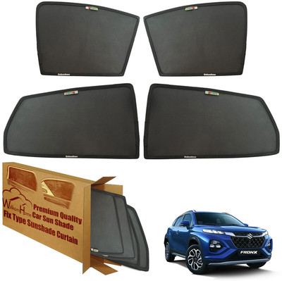WolkomHome Side Window Sun Shade For Maruti Suzuki Universal For Car(Black)