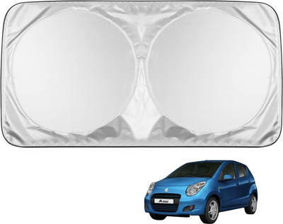 MOCKHE Windshield Sun Shade For Maruti Suzuki A-Star(Silver)