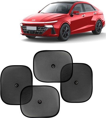 Kingsway Side Window, Rear Window, Windshield Sun Shade For Hyundai Verna(Black)