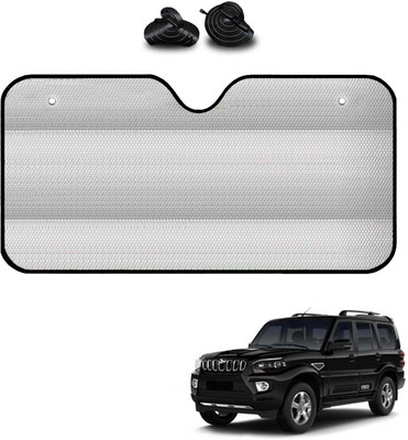 COSMOGEAR Windshield, Dashboard, Rear Window Sun Shade For Mahindra Scorpio(Silver, Black)